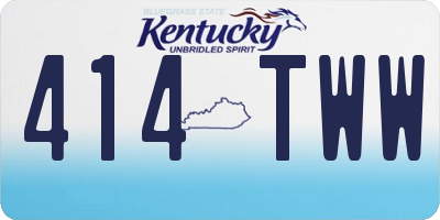 KY license plate 414TWW