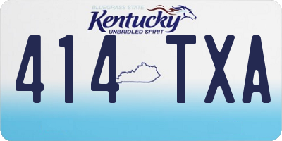 KY license plate 414TXA