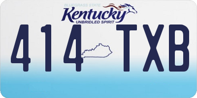KY license plate 414TXB