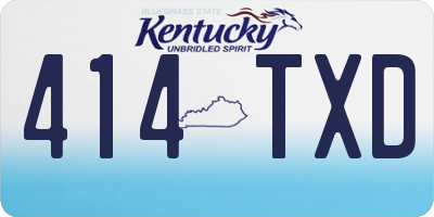 KY license plate 414TXD