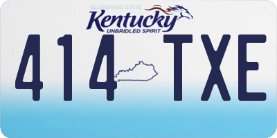 KY license plate 414TXE