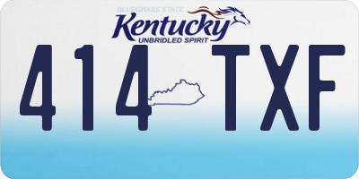 KY license plate 414TXF