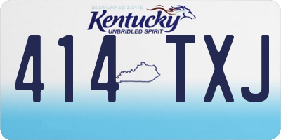 KY license plate 414TXJ