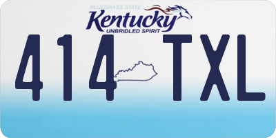 KY license plate 414TXL