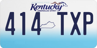 KY license plate 414TXP