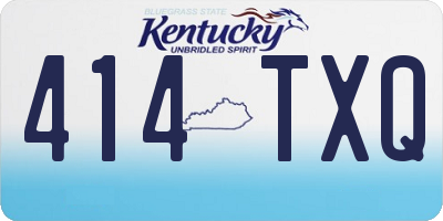 KY license plate 414TXQ