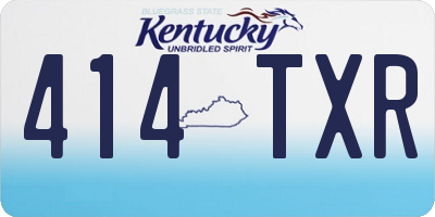 KY license plate 414TXR
