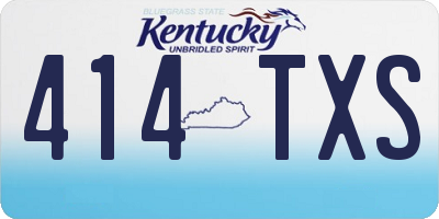 KY license plate 414TXS