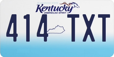 KY license plate 414TXT