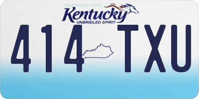 KY license plate 414TXU