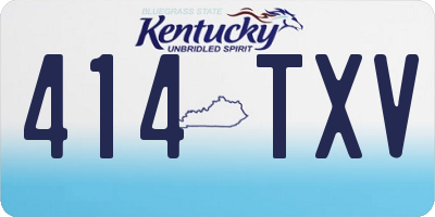 KY license plate 414TXV