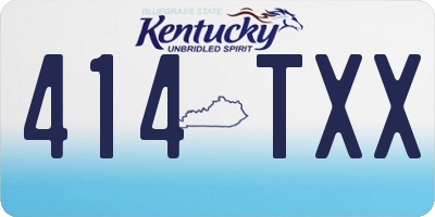 KY license plate 414TXX