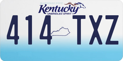 KY license plate 414TXZ