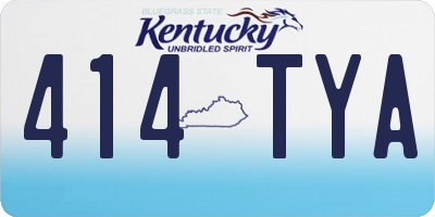 KY license plate 414TYA