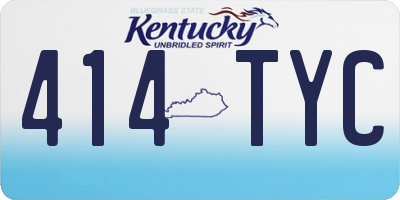 KY license plate 414TYC