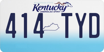 KY license plate 414TYD