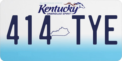 KY license plate 414TYE