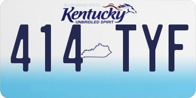 KY license plate 414TYF
