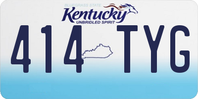 KY license plate 414TYG