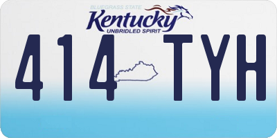 KY license plate 414TYH