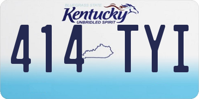 KY license plate 414TYI
