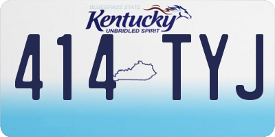 KY license plate 414TYJ
