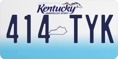 KY license plate 414TYK