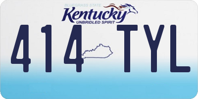 KY license plate 414TYL