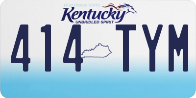 KY license plate 414TYM