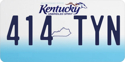 KY license plate 414TYN