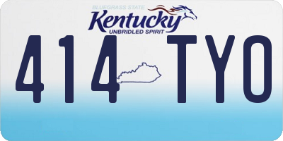 KY license plate 414TYO