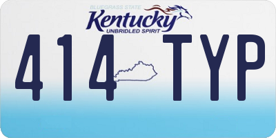 KY license plate 414TYP