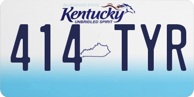 KY license plate 414TYR