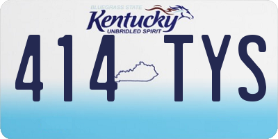 KY license plate 414TYS