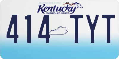 KY license plate 414TYT