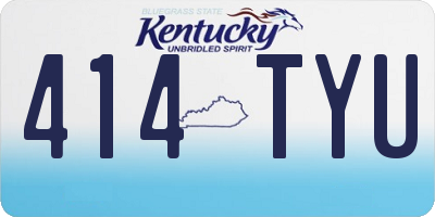 KY license plate 414TYU