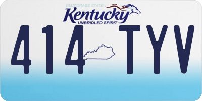 KY license plate 414TYV