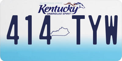 KY license plate 414TYW