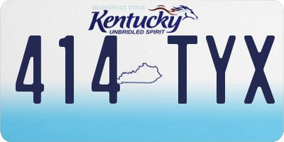 KY license plate 414TYX