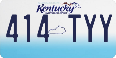 KY license plate 414TYY