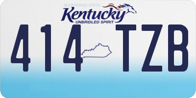 KY license plate 414TZB