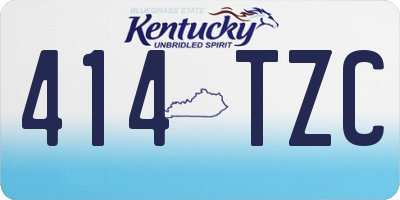 KY license plate 414TZC
