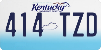 KY license plate 414TZD