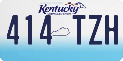 KY license plate 414TZH