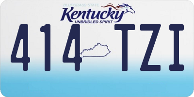 KY license plate 414TZI
