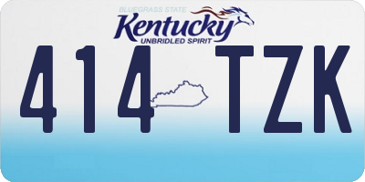 KY license plate 414TZK