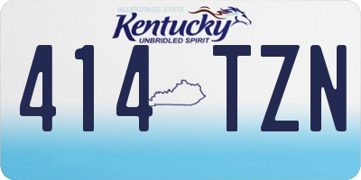 KY license plate 414TZN