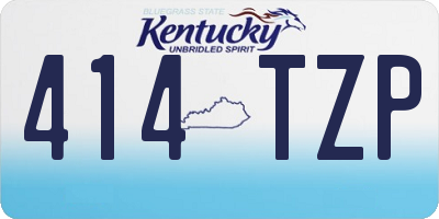KY license plate 414TZP