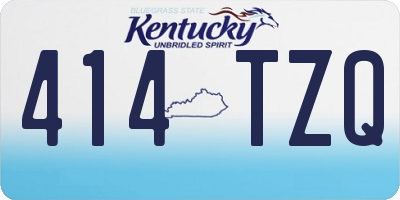KY license plate 414TZQ