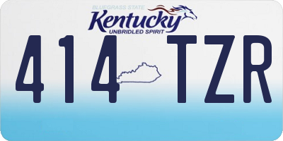 KY license plate 414TZR